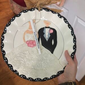 Bride and Groom MUDPIE PLATE